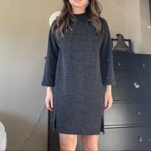 Charcoal Long Sleeve Dress